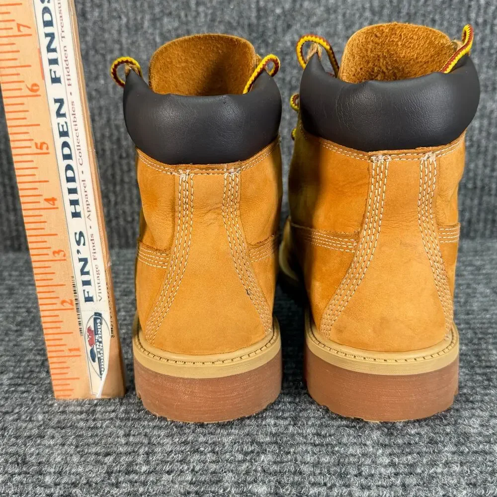 Timberland Premium 6 Inch Boys Size 5 Wheat Nubuck Boots Fits Women's 7 Approx